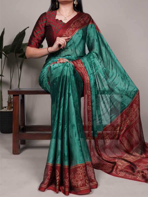 Rangoli Silk Designer Saree in Red