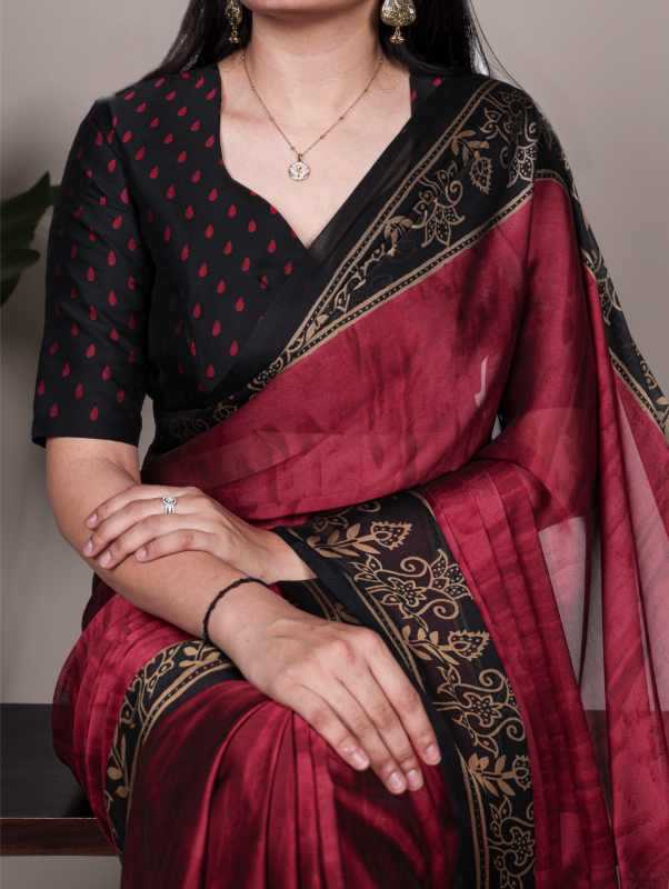 Rangoli Silk Designer Saree in Red