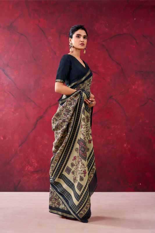Chanderi Cotton Designer Saree in Purple