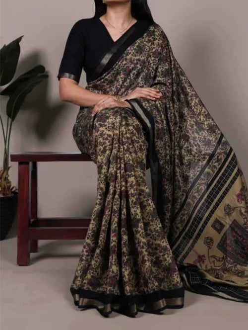 Viscose Chanderi Saree