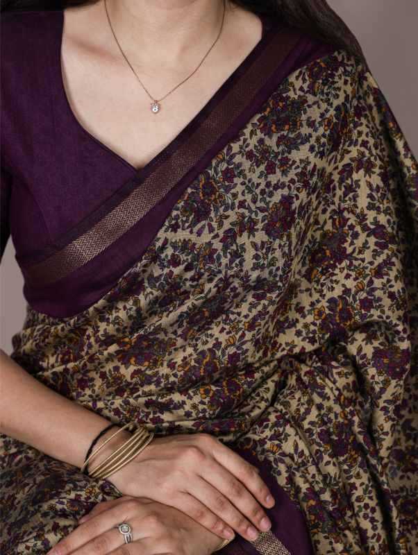 Viscose Chanderi Saree
