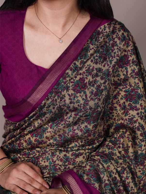 Viscose Chanderi Saree