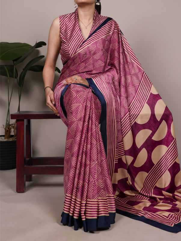 Satin Silk Designer Saree in Bottle Green