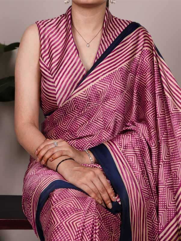 Satin Silk Designer Saree in Bottle Green