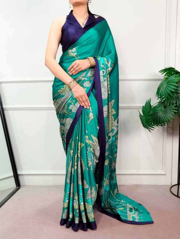 Satin Silk Printed Saree