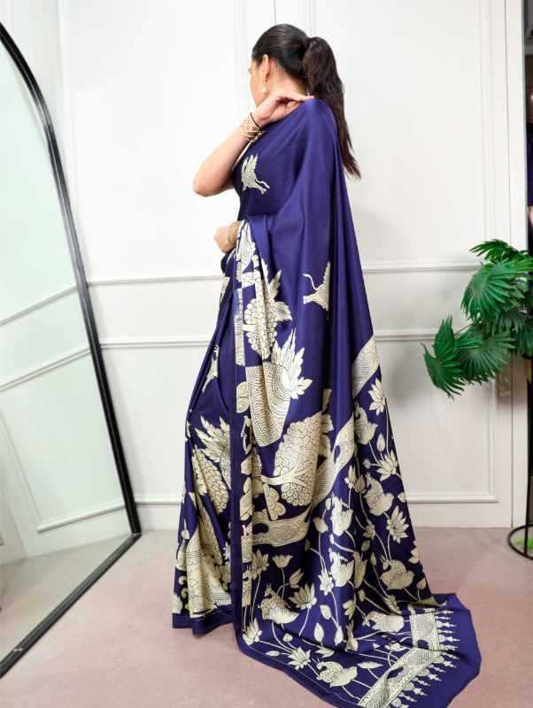 Satin Silk Printed Saree