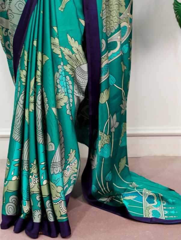Satin Silk Printed Saree