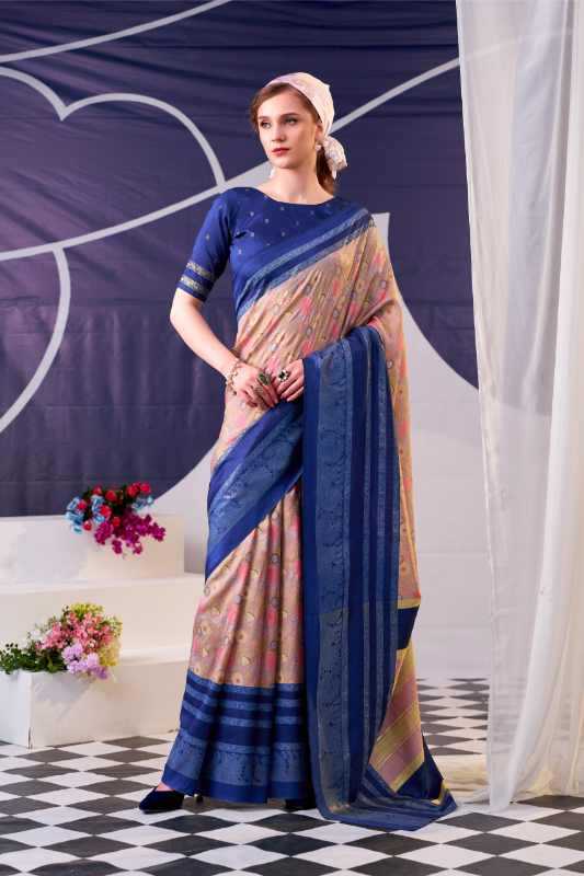 Tissue Silk Designer Saree in Blue