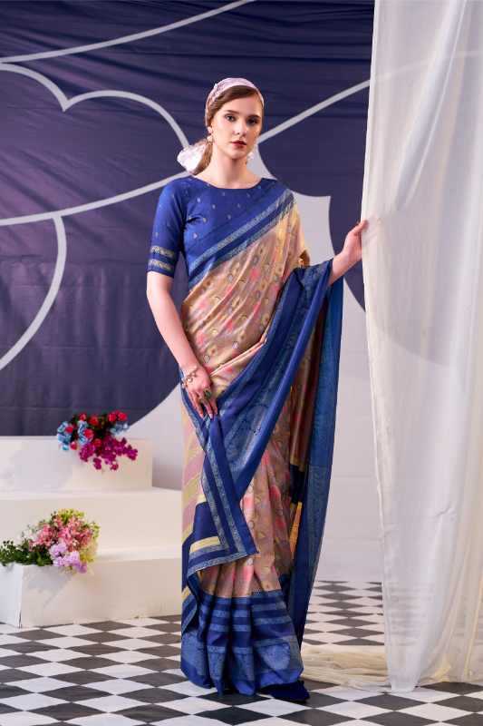 Tissue Silk Designer Saree in Blue