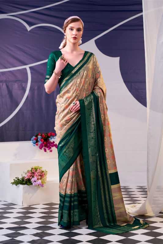 Tissue Silk Designer Saree in Blue