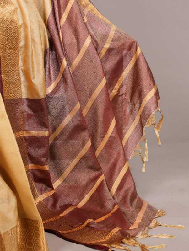 Poly Cotton Zari Border Saree