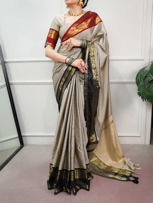 Silk Zari Border Saree
