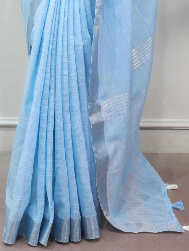 Linen Designer Saree in Beige
