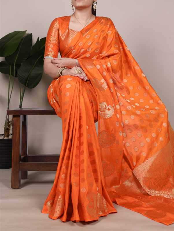 Silk Zari Border Saree