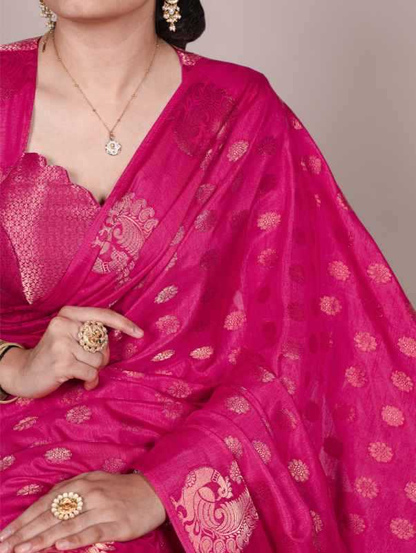 Silk Zari Border Saree