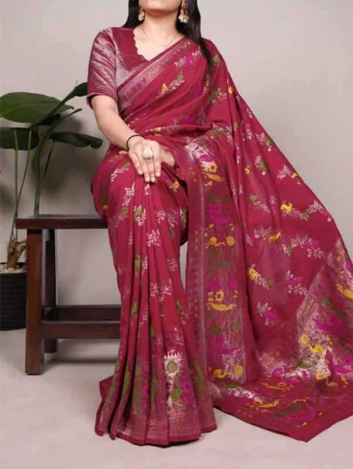 Nylon Designer Saree 7907