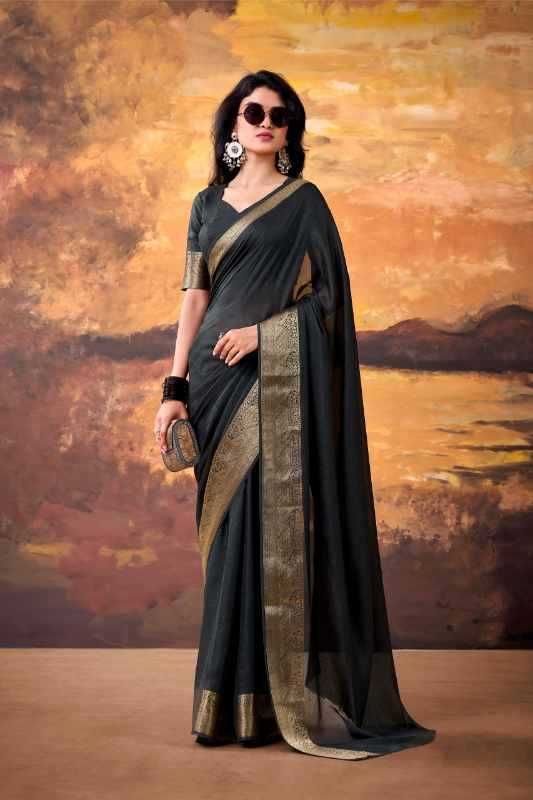 Silk Designer Saree in Black