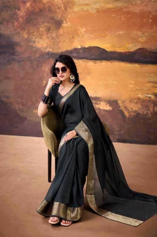 Silk Designer Saree in Black