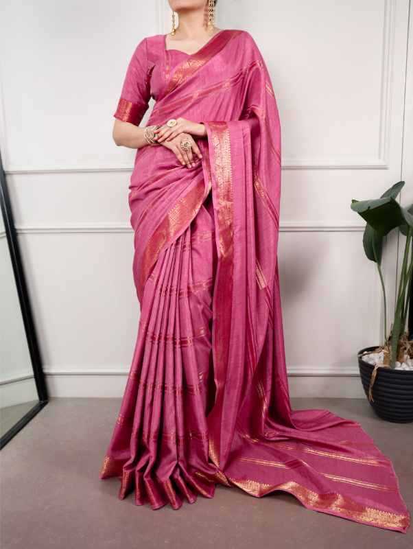 Dola Silk Zari Border Saree
