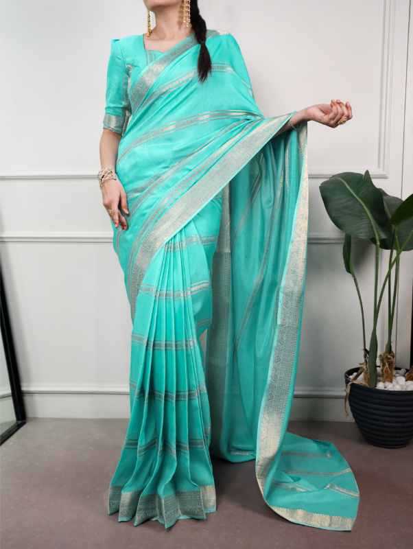 Dola Silk Zari Border Saree