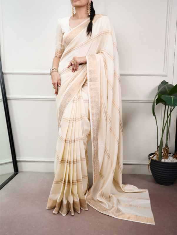 Dola Silk Zari Border Saree