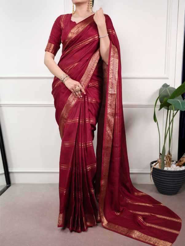 Dola Silk Zari Border Saree