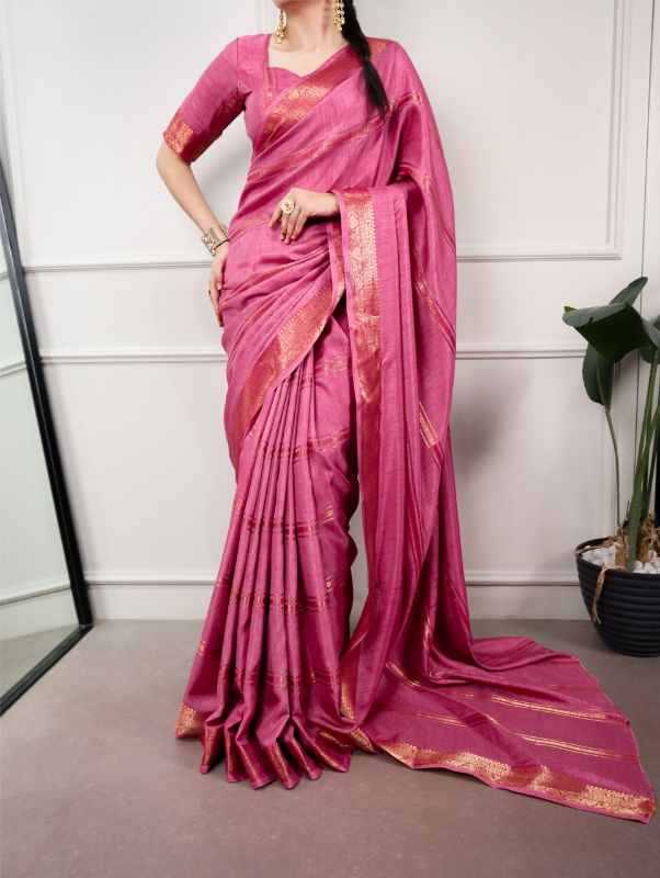 Dola Silk Zari Border Saree