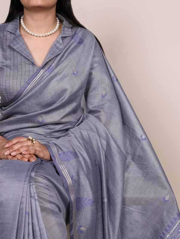 Cotton Zari Border Saree