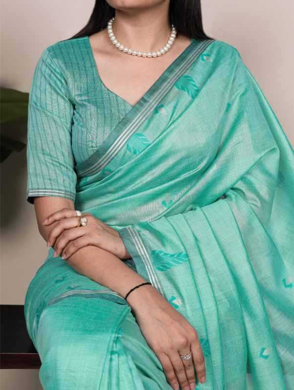 Cotton Zari Border Saree