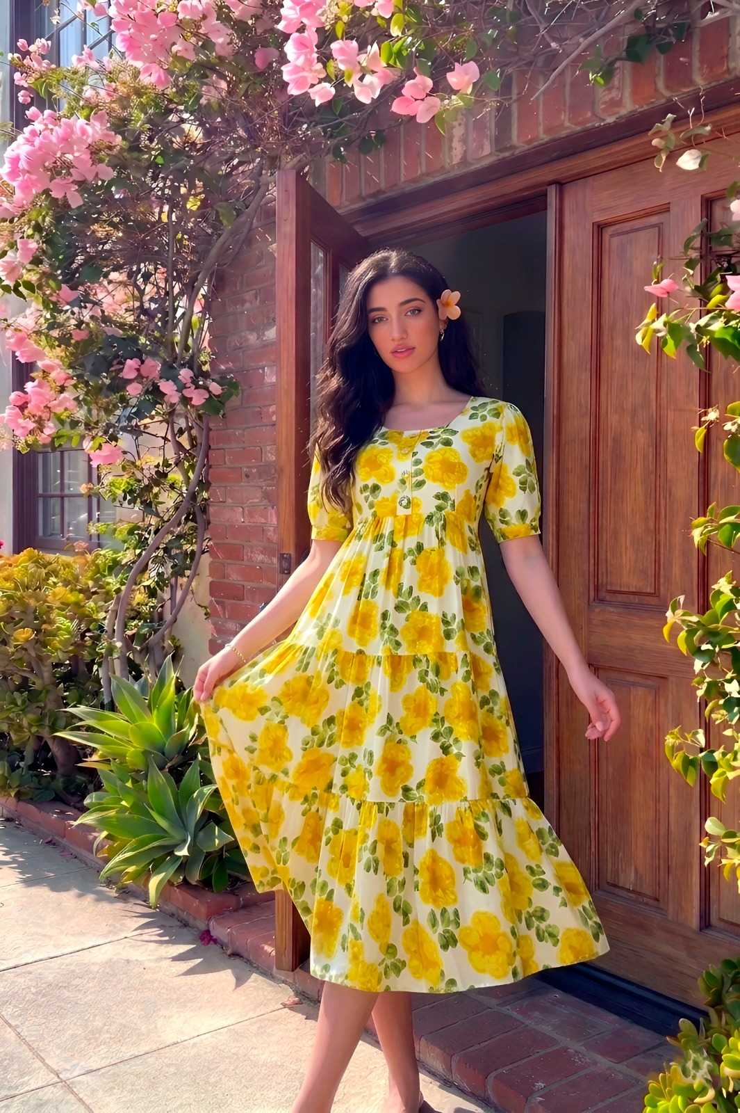 Cyraa Vichitra Silk Designer Dress