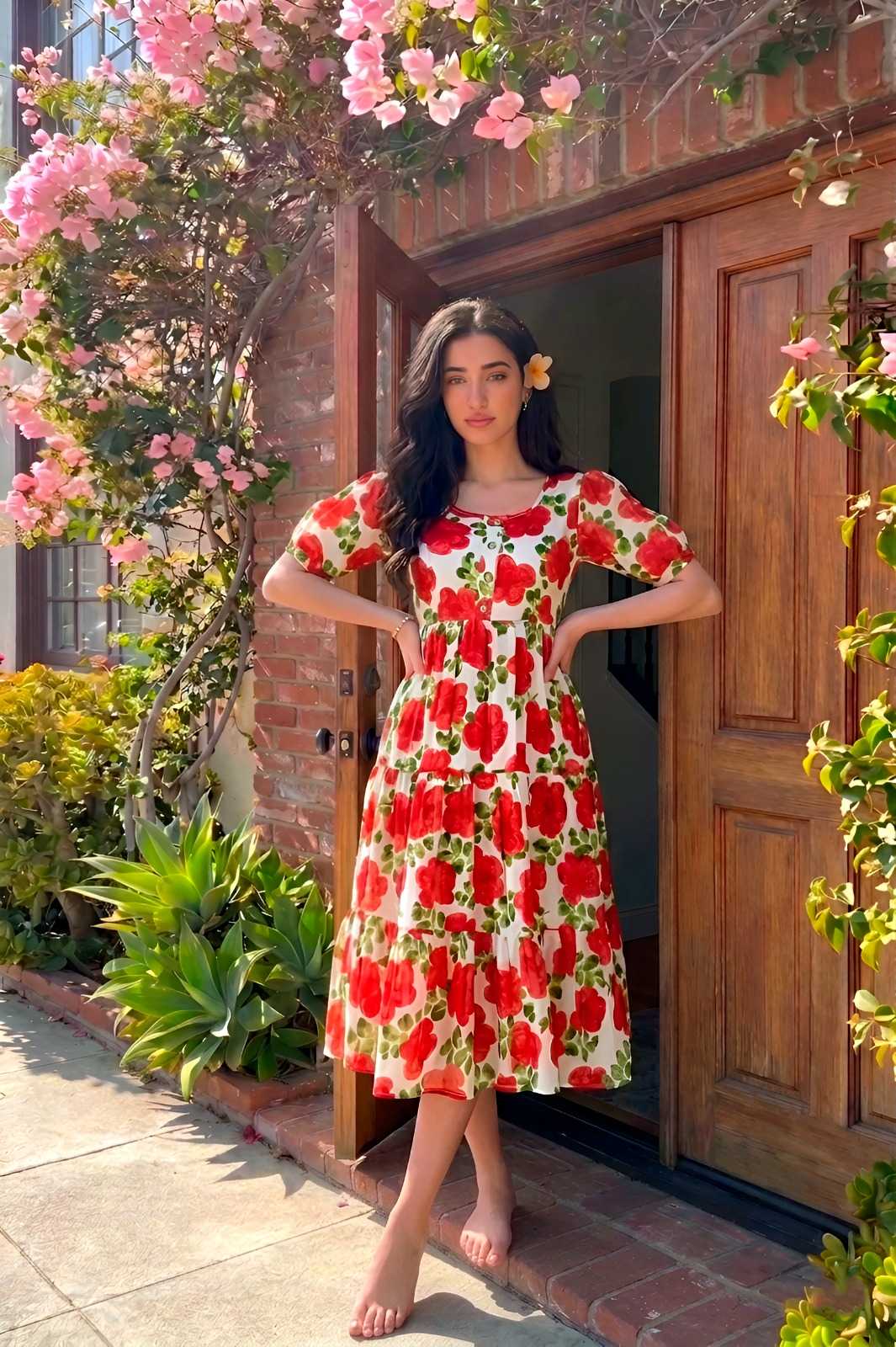 Cyraa Vichitra Silk Designer Dress