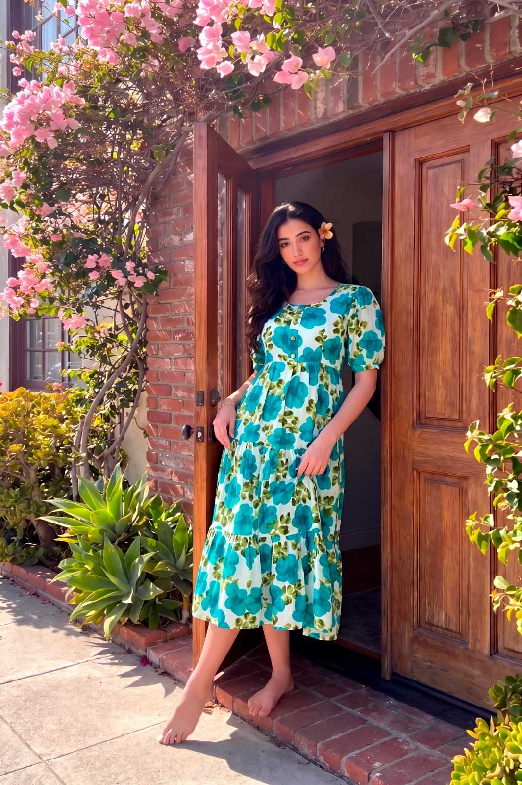 Cyraa Vichitra Silk Designer Dress