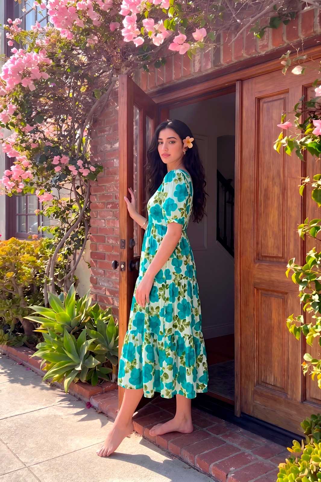 Cyraa Vichitra Silk Designer Dress