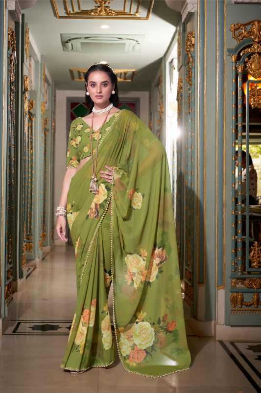 Nirzari Georgette Printed Saree