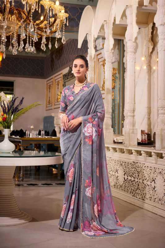 Nirzari Georgette Printed Saree