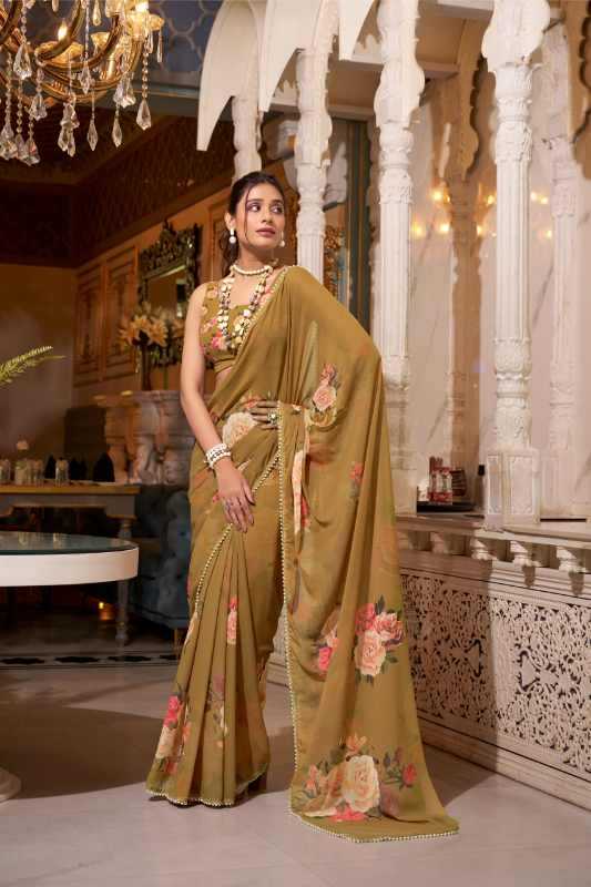 Nirzari Georgette Printed Saree