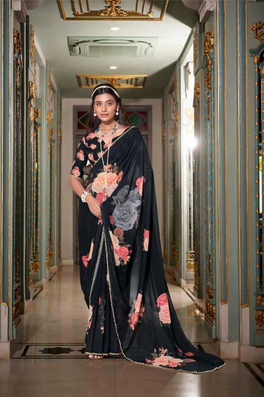 Nirzari Georgette Printed Saree