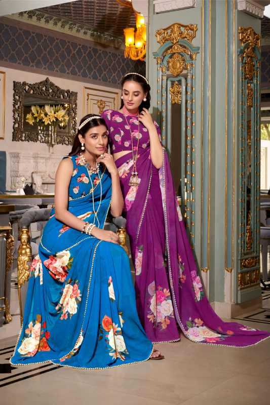 Nirzari Georgette Printed Saree