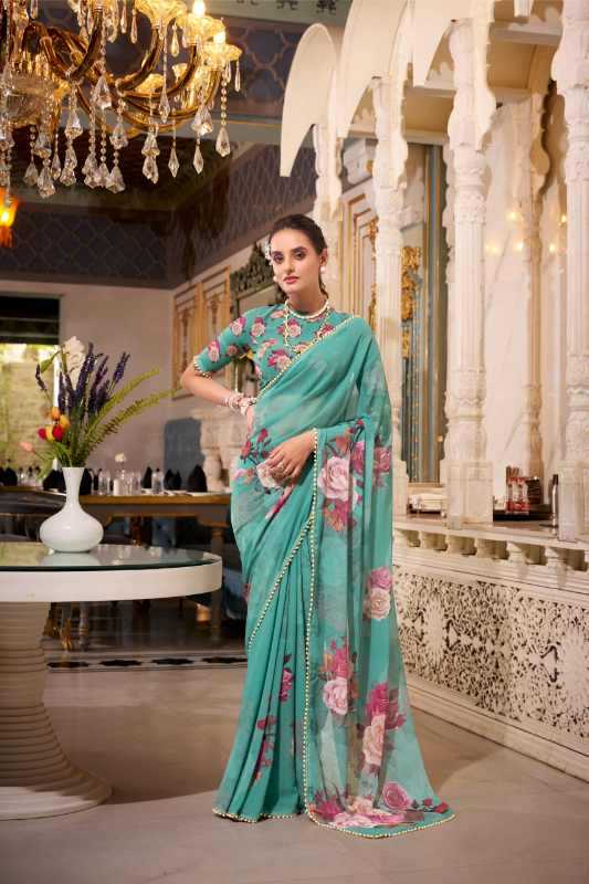 Nirzari Georgette Printed Saree