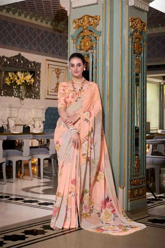 Nirzari Georgette Printed Saree