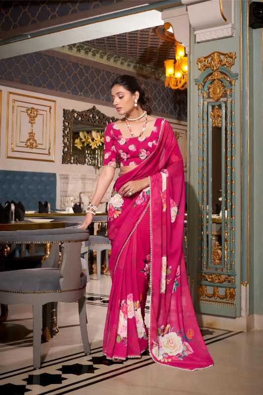 Nirzari Georgette Printed Saree