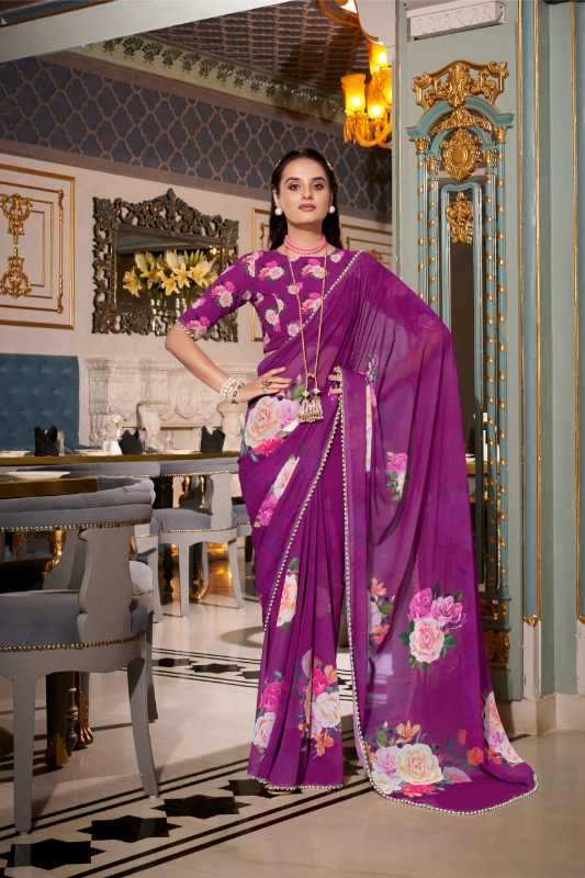 Nirzari Georgette Printed Saree
