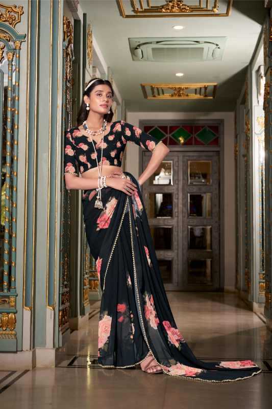 Nirzari Georgette Printed Saree