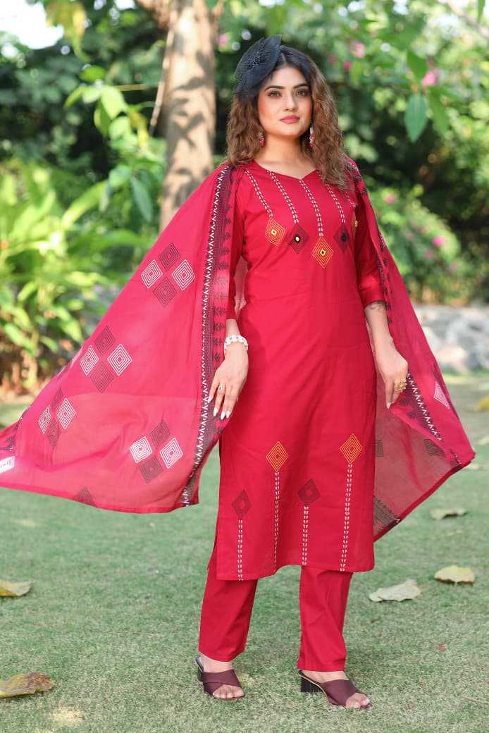 Cotton Printed Suit