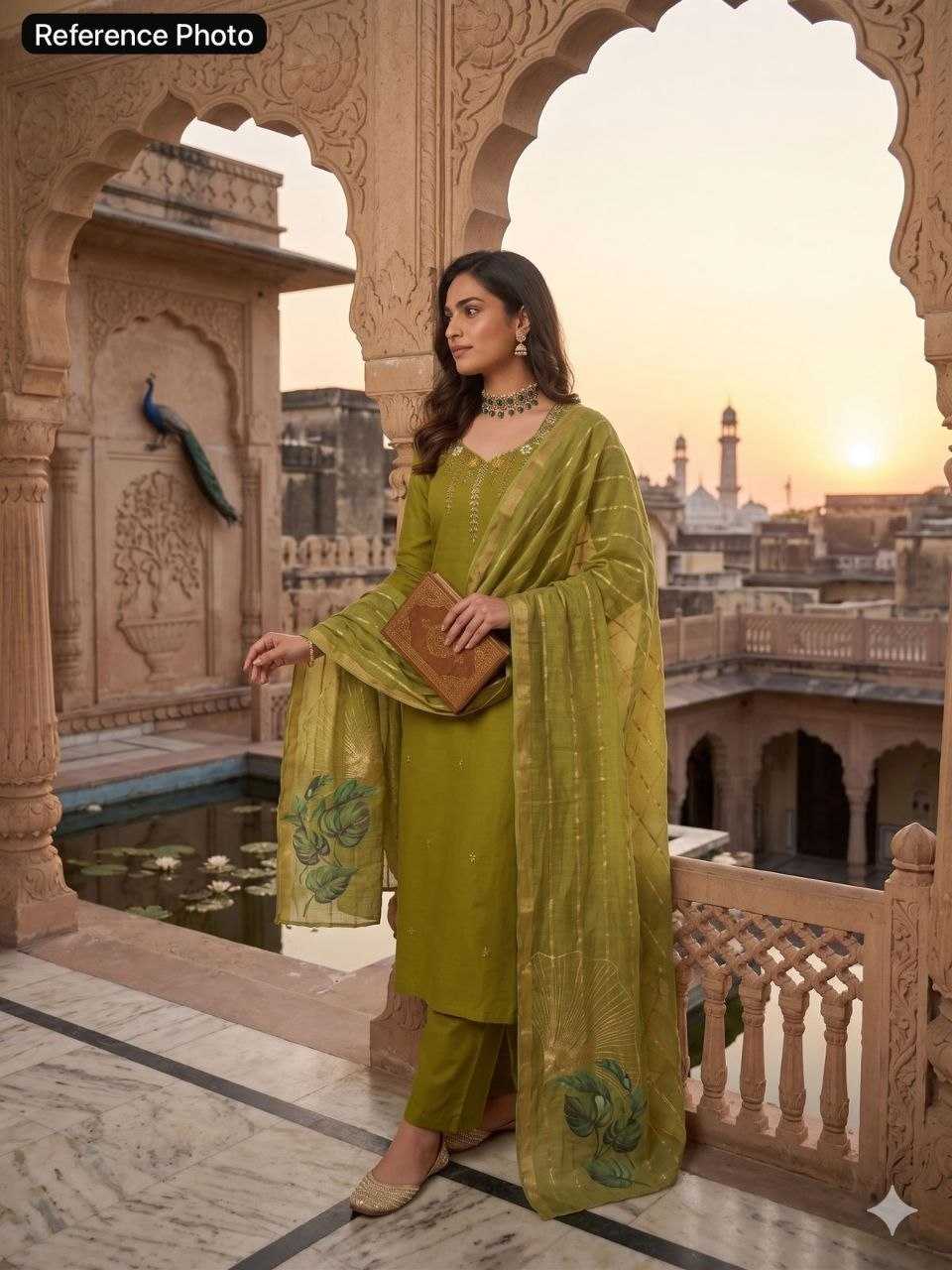 Premium Roman Silk Party Wear Kurti