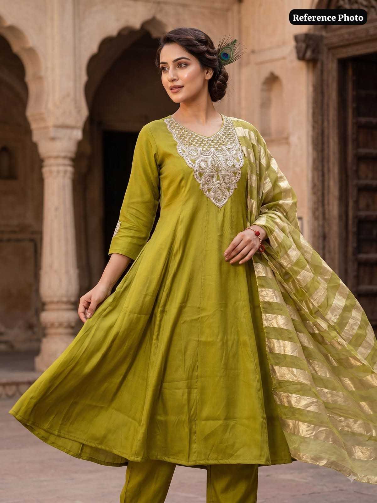 Heavy Roman Silk Anarkali Kurti