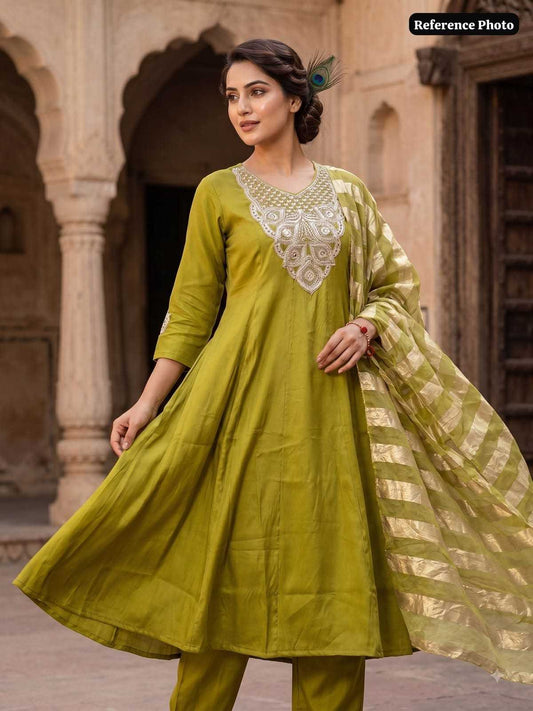 Heavy Roman Silk Anarkali Kurti 428