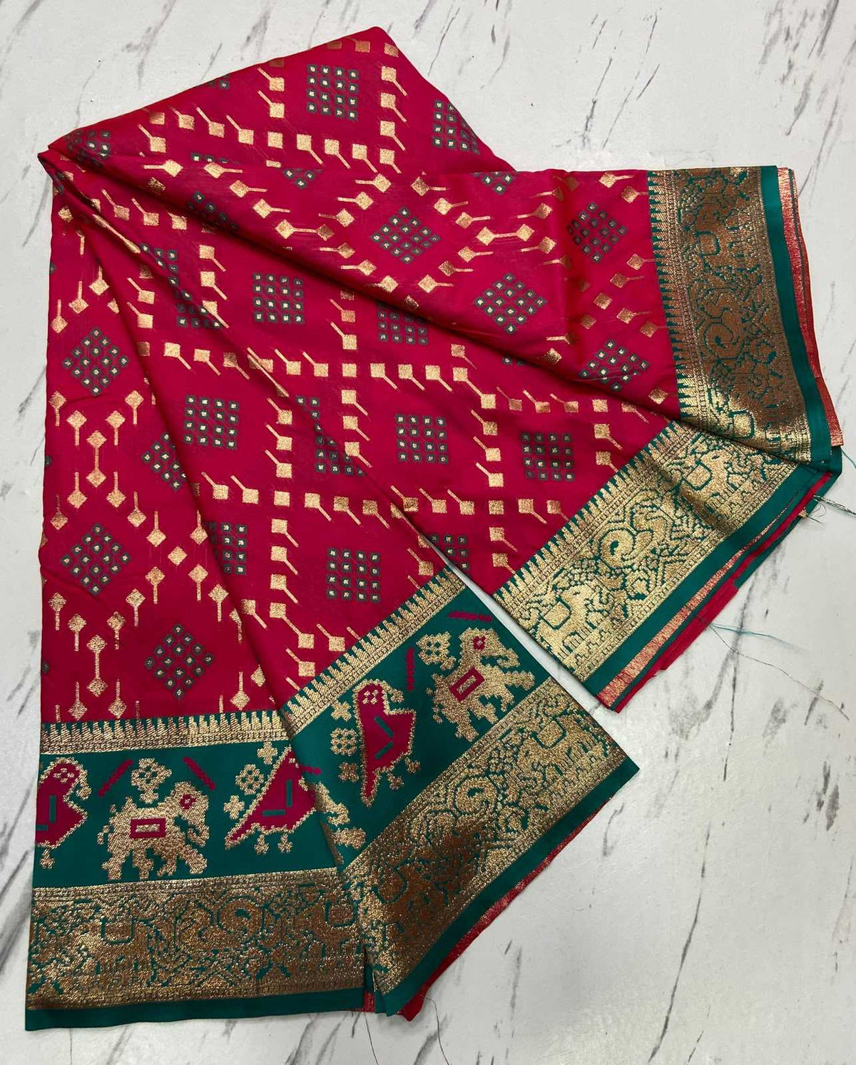 Amrita Patola Silk Zari Border Saree