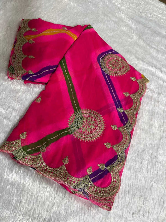 Anandi Georgette Printed Saree