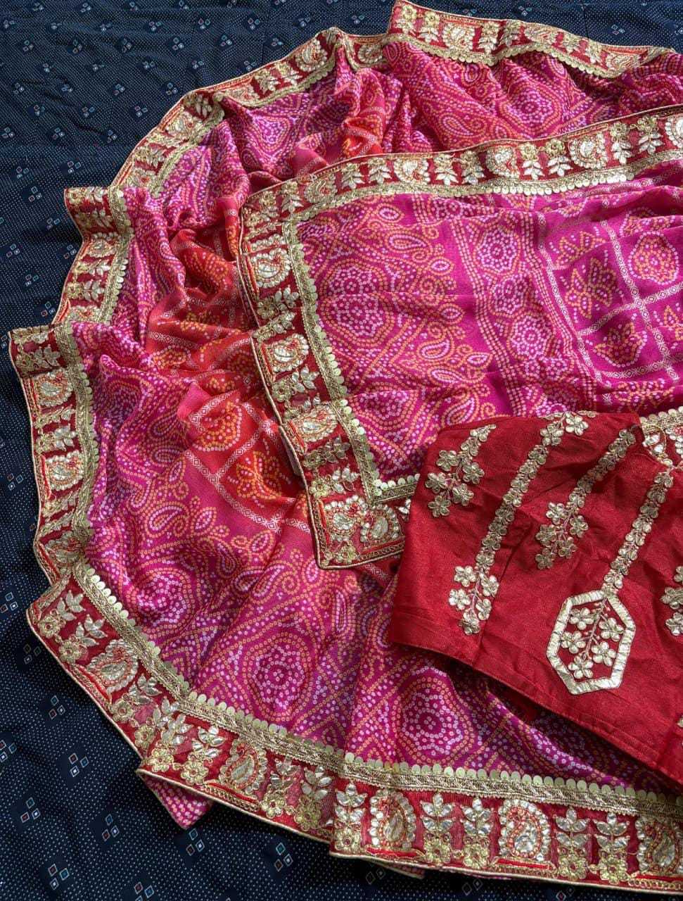 Kavyanika Shimmer Silk Gota Patti Saree